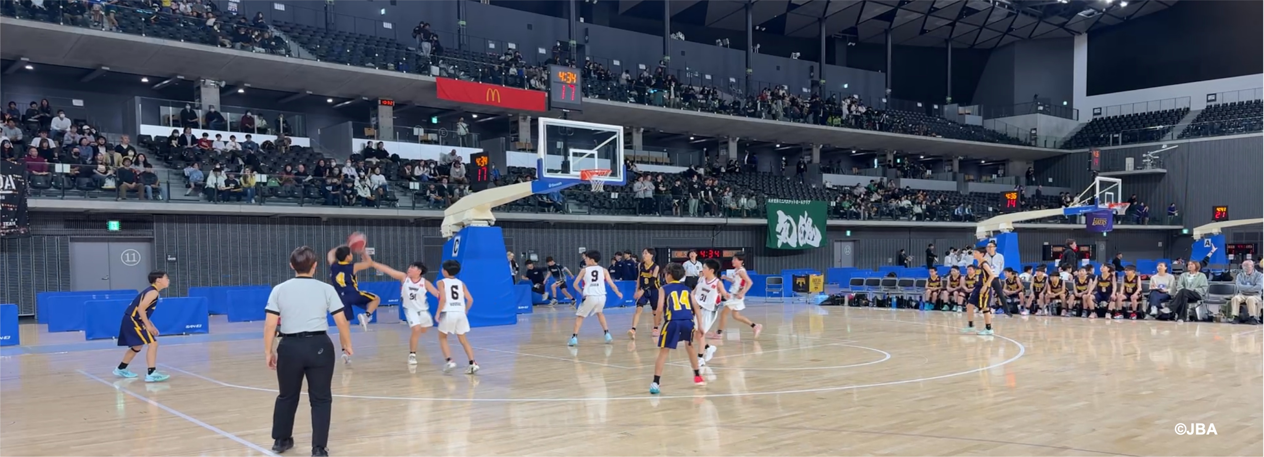 Youth basketball game in Japan
